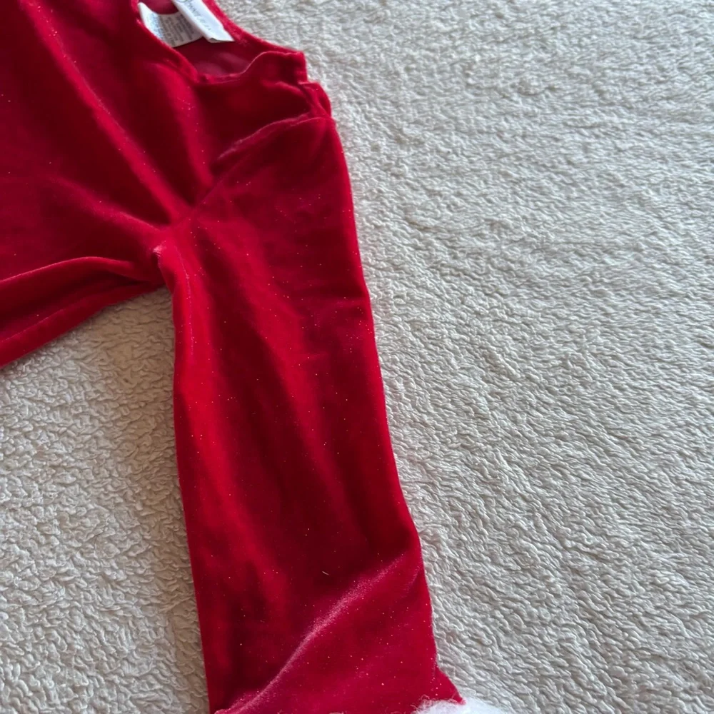 Bonnie Jean Dress Girls Size 4T Red Velvet Sequins Fur Christmas Santa Holiday